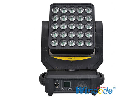 سعر جيد ضوء رأس متحرك ذو تحكم فردي 25 * 12W تأثيرات رسومية مع محركات 3 مراحل الانترنت