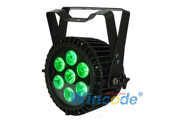 سعر جيد طاقة عالية LED Par Light Quad Color 4 In1 RGBWA 7 X 10w الصوت النشط للفندق الانترنت