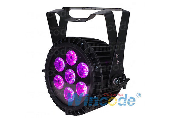 سعر جيد إضاءة العاصفة الكهربائية LED Par Light صعب المرحلة QUAD 7x18W 0 - 100٪ التضييق الإلكتروني الانترنت