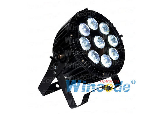 سعر جيد LED Par 64 علب مقاومة للماء IP65 ، 9 * 10W LED Par مرحلة الضوء RGBW 4 In1 الانترنت