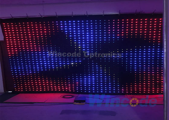 سعر جيد P10 ضوء مرن LED الستار تأثيرات فلاش 4m X 6m مع مواد النسيج المقاومة للحريق الانترنت