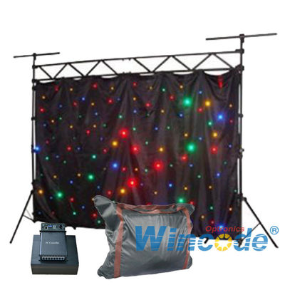 سعر جيد تصميم أداة DIY مرنة لضوء الستار LED 6 قنوات صوت نشط 2m X 3m الانترنت