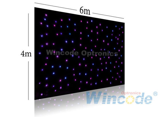 سعر جيد تأثيرات التوهج ستارة LED الستار 4m X 6m ، ضوء LED الستار الحائط RGB / لون واحد الانترنت
