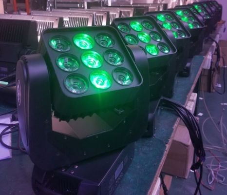 سعر جيد 9 * 12W LED Mini Color Wash Head Moving Pixel Mapping Control الإضاءة على المسرح الانترنت