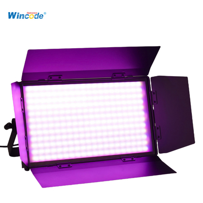 300W RGBW LED Panel Studio Light with Barndoor Adjustable Temp DMX/RDM Control ضوء استوديو بليد ريبو RGBW LED مع إدارة دمجة قابلة للتعديل