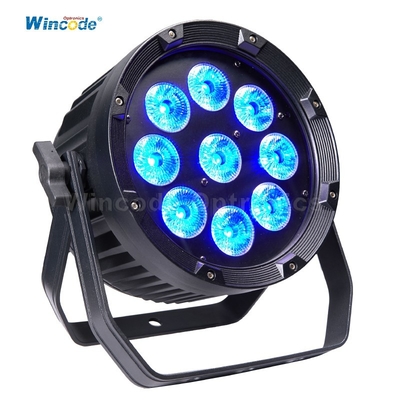 سعر جيد إضاءة LED اللاسلكية المهنية مع خيارات العدسة 15-45 درجة 9x18W RGBWA + UV 2.4G Transceiver الانترنت